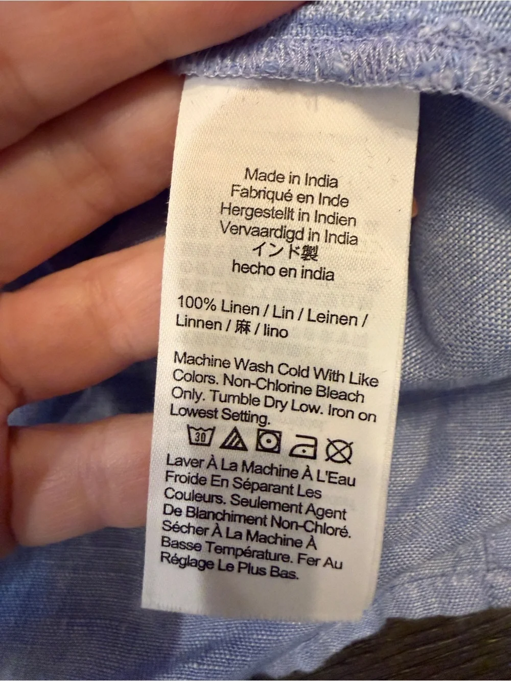 J.Crew Blue 100% Linen Ruffle Short Sleeve Button Front Top Size 0 6021_10